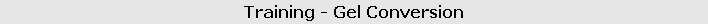 Training - Gel Conversion